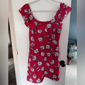 Red Dress with Flowers